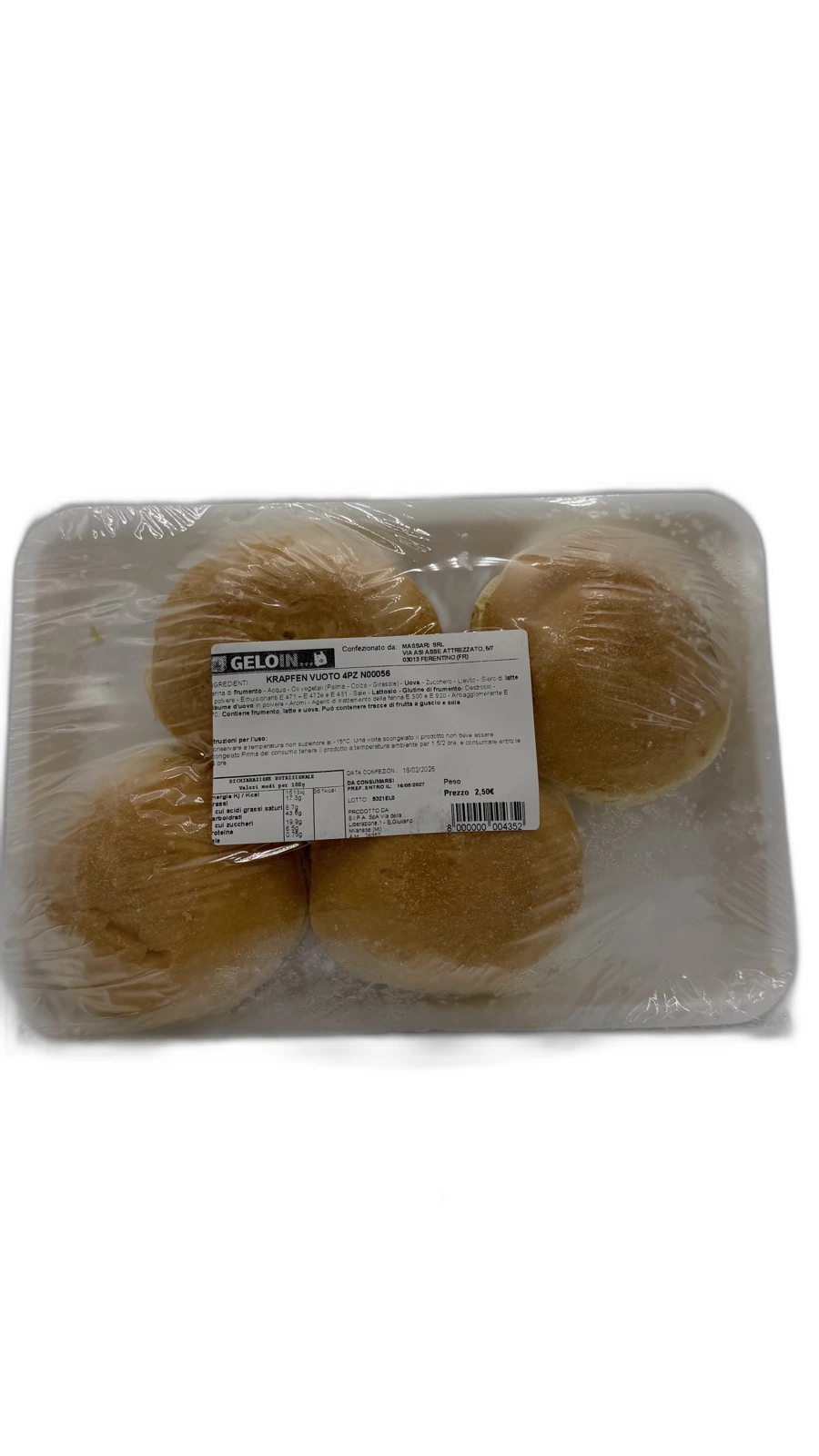 Krapfen vuoto 4 pz.
